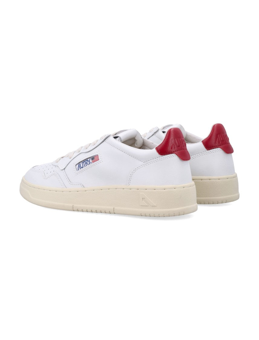 Autry White Leather Low-Top Sneakers