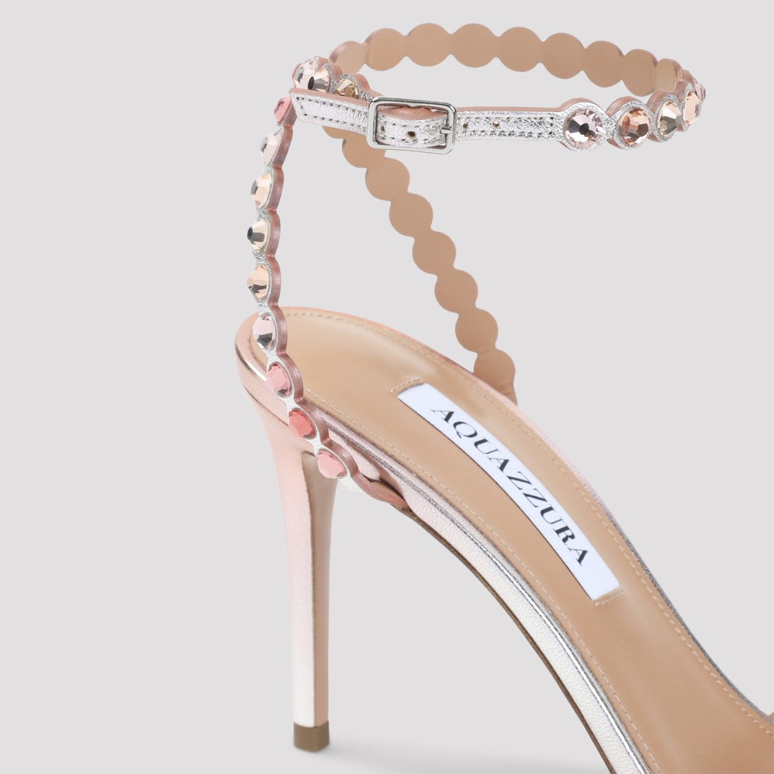 Aquazzura Leather Strass Sandals 9Cm