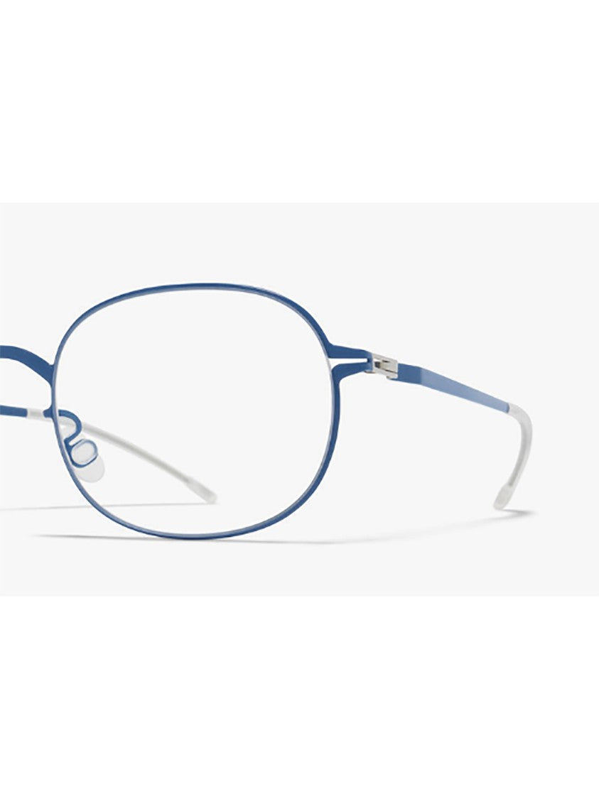Mykita Solea Minimalist Blue Oval Sunglasses