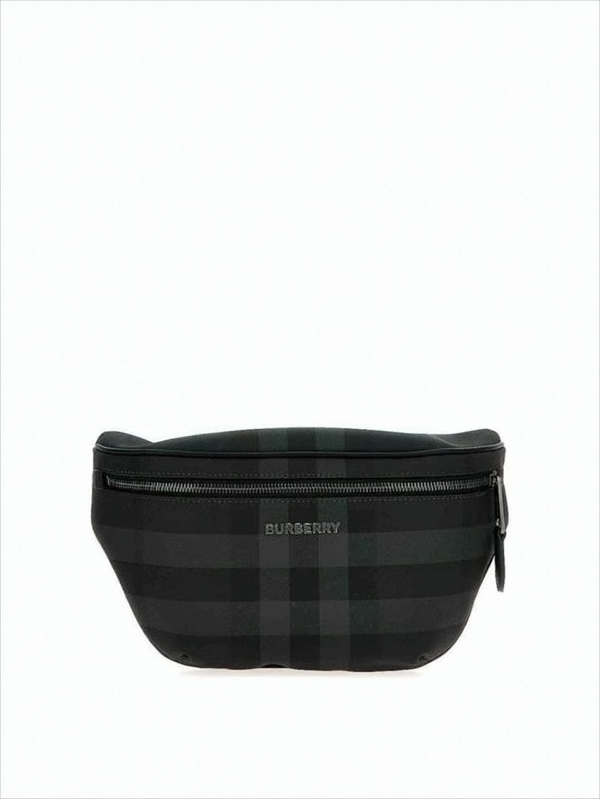 Burberry Black Coated Canvas Crossbody Bag