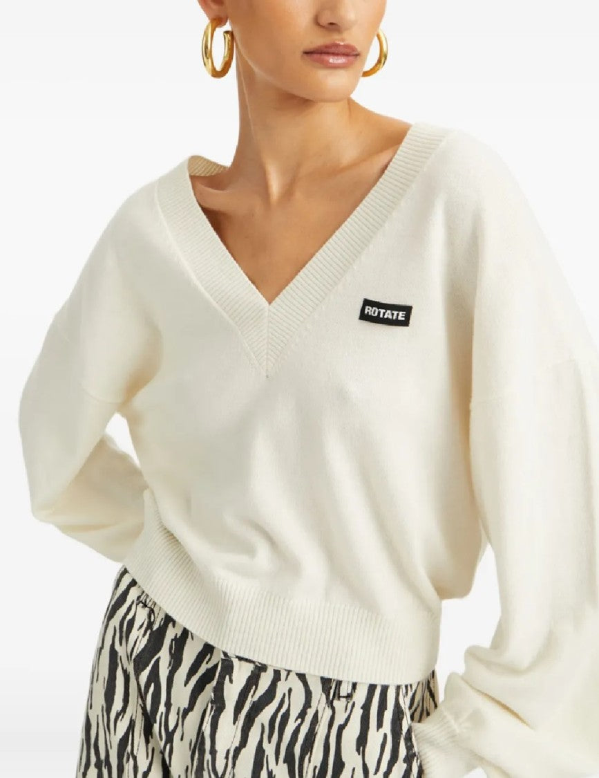 Rotate Knit V-Neck Sweater