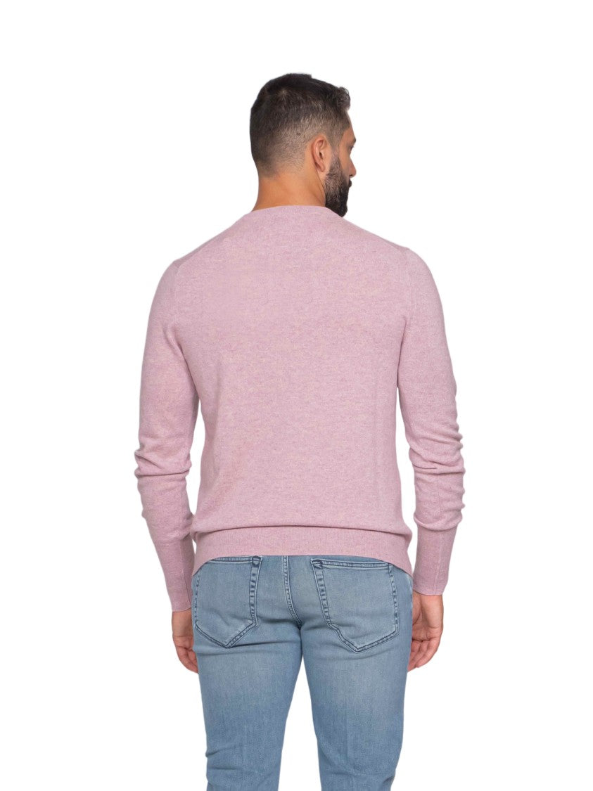 Ballantyne Heathered Knit Sweater With Classic Crew Neckline