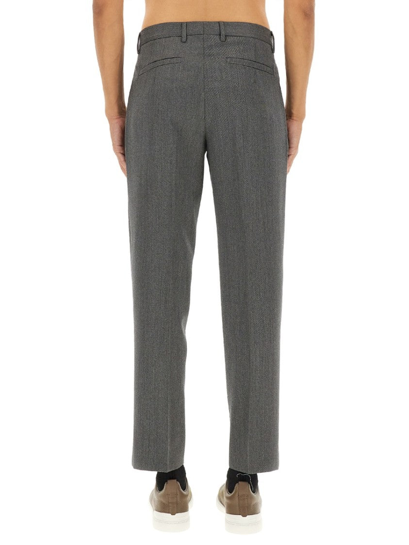 Zegna Tailored Grey Wool Pants
