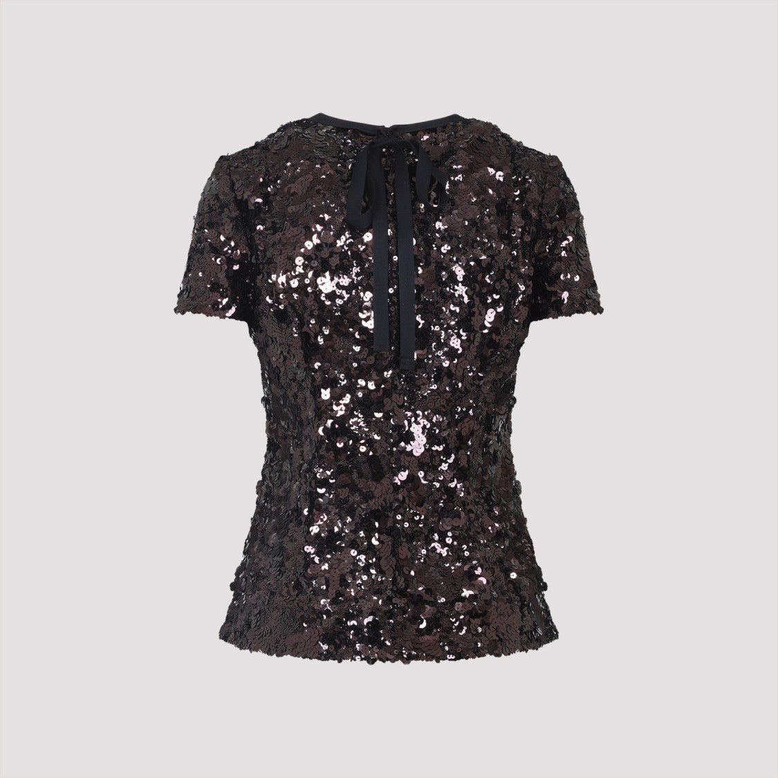 Prada Fitted Short-Sleeved Top With Sequined Detailing
