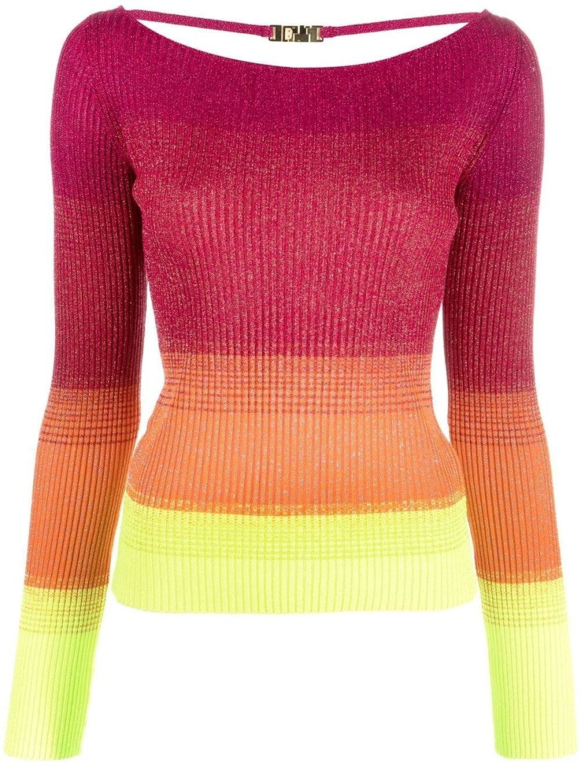 Gcds Lurex Degradé Logo Sweater