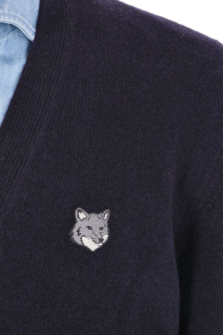 Maison Kitsuné Fox Comfort Fit Wool Cardigan