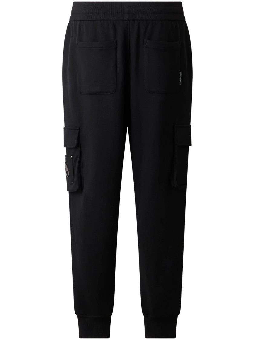 Moose Knuckles Relaxed Black Cargo Jogger Trousers With Adjustable Waistband