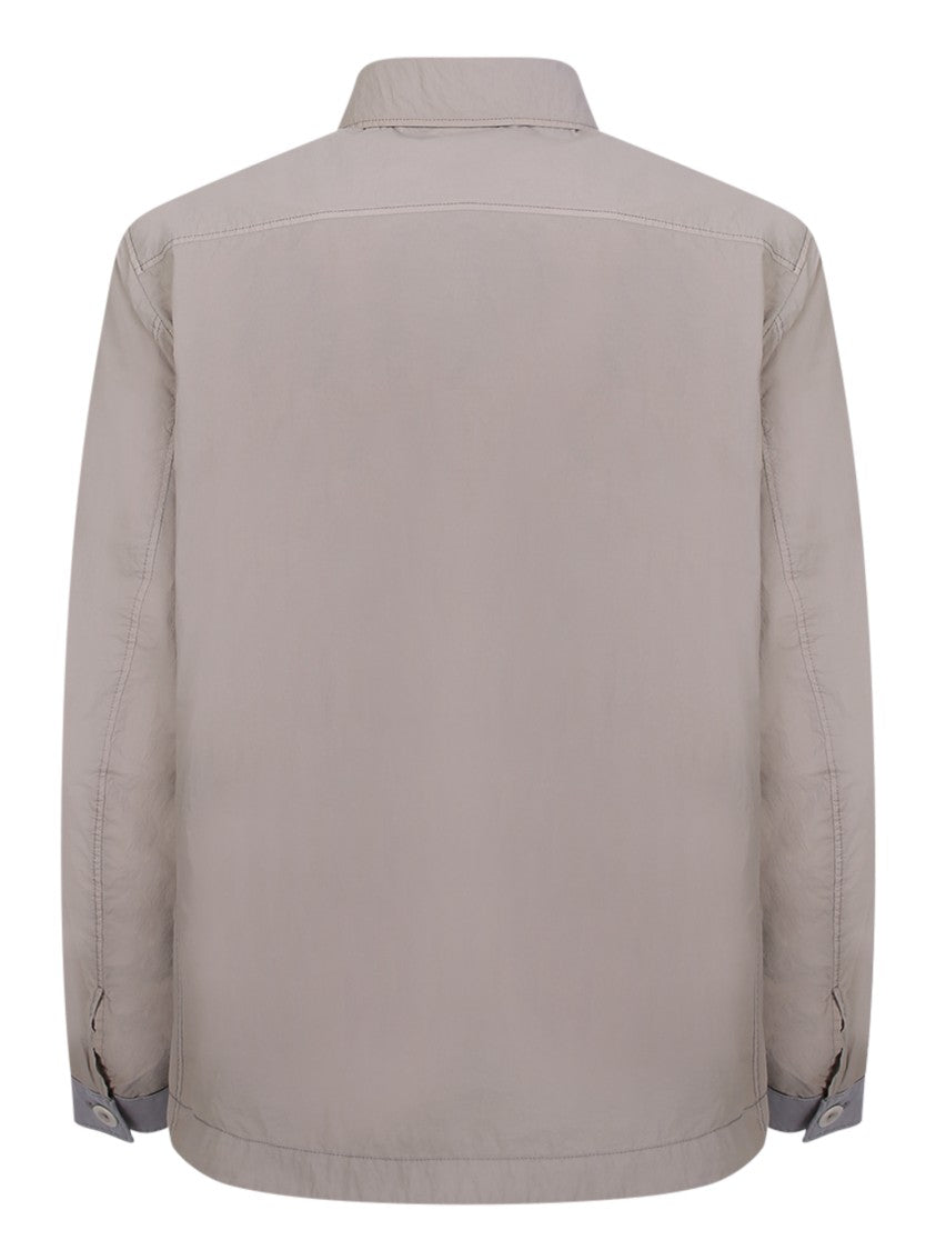 Ten C Zip-Up Grey Shirt Jacket