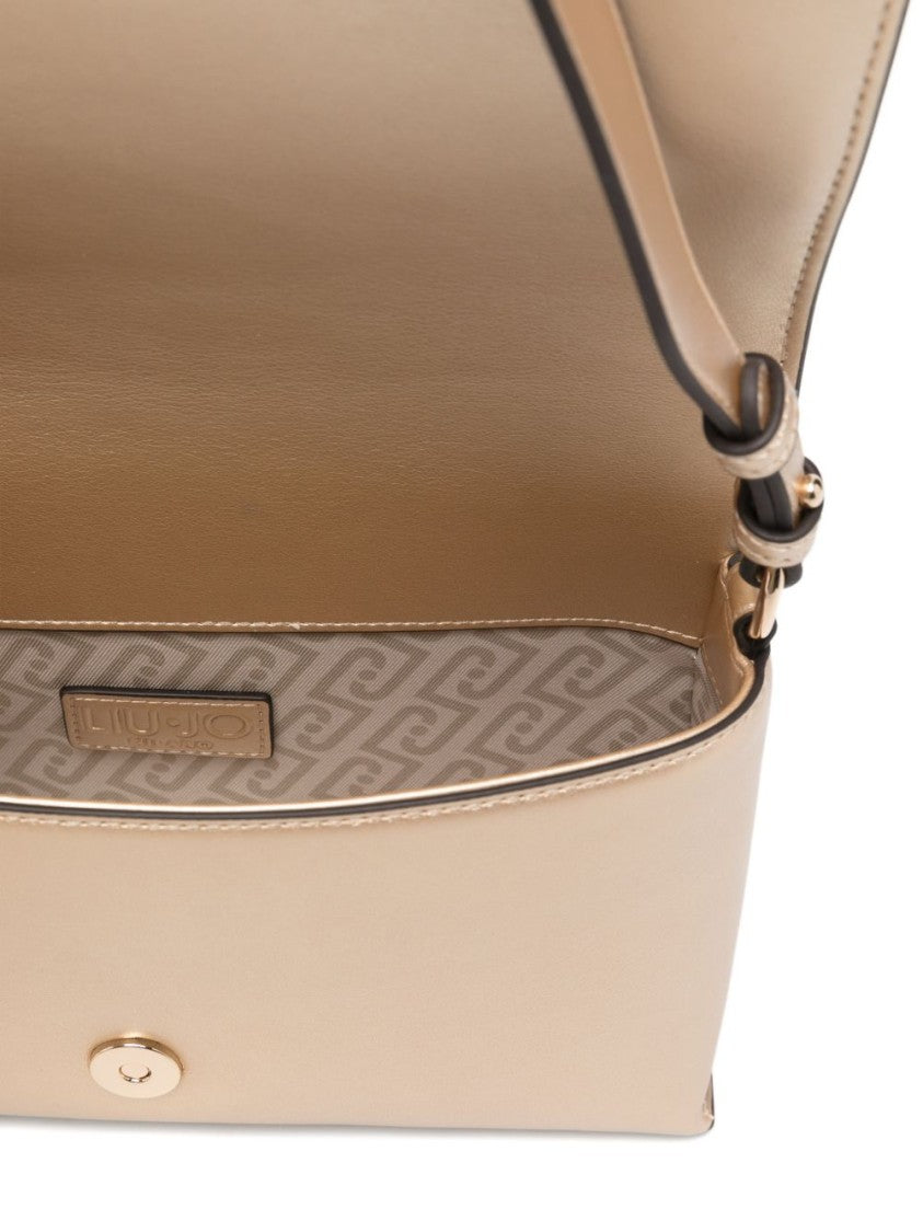 Liu Jo Golden Metallic Shoulder Bag With Structured Silhouette