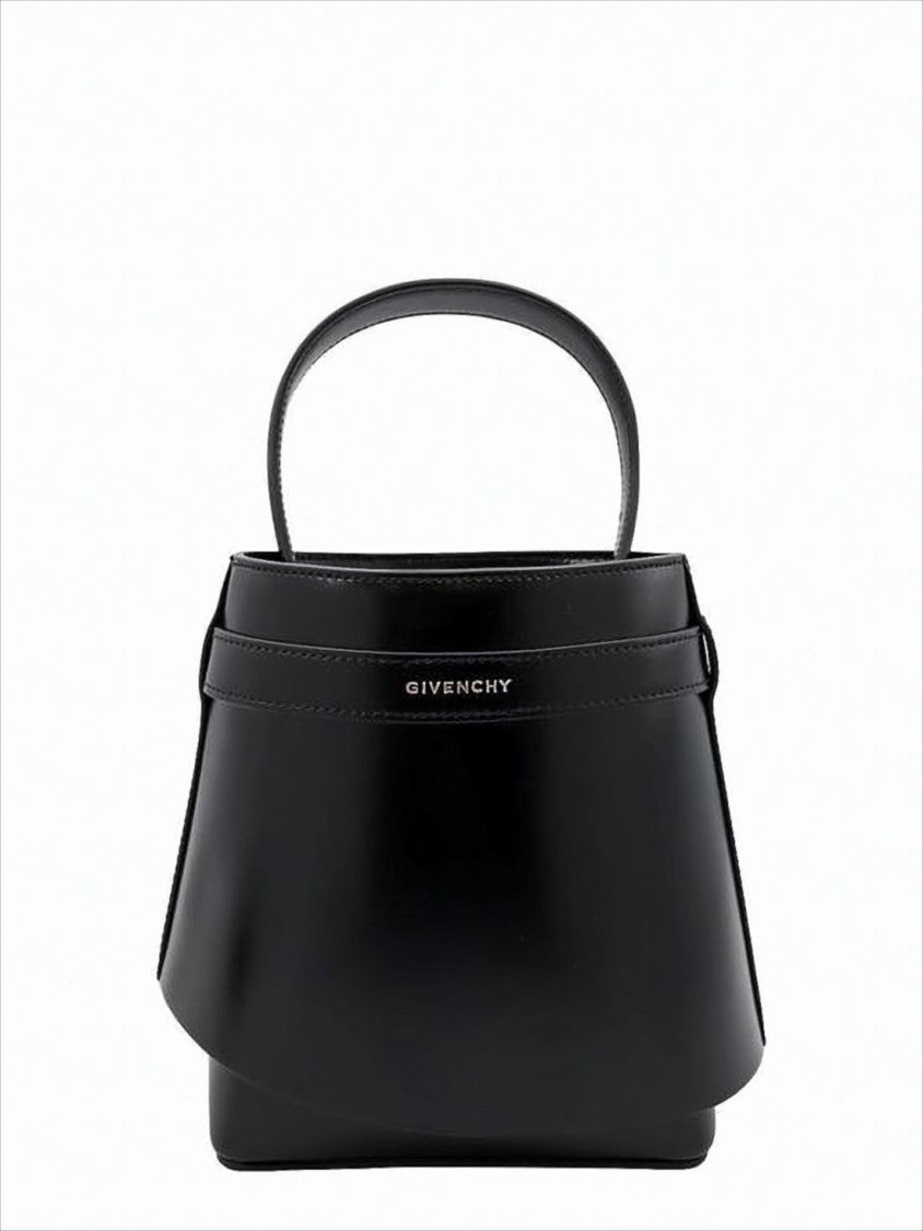 Givenchy Structured Calf Leather Shoulder Bag With Silver-Tone Clasp