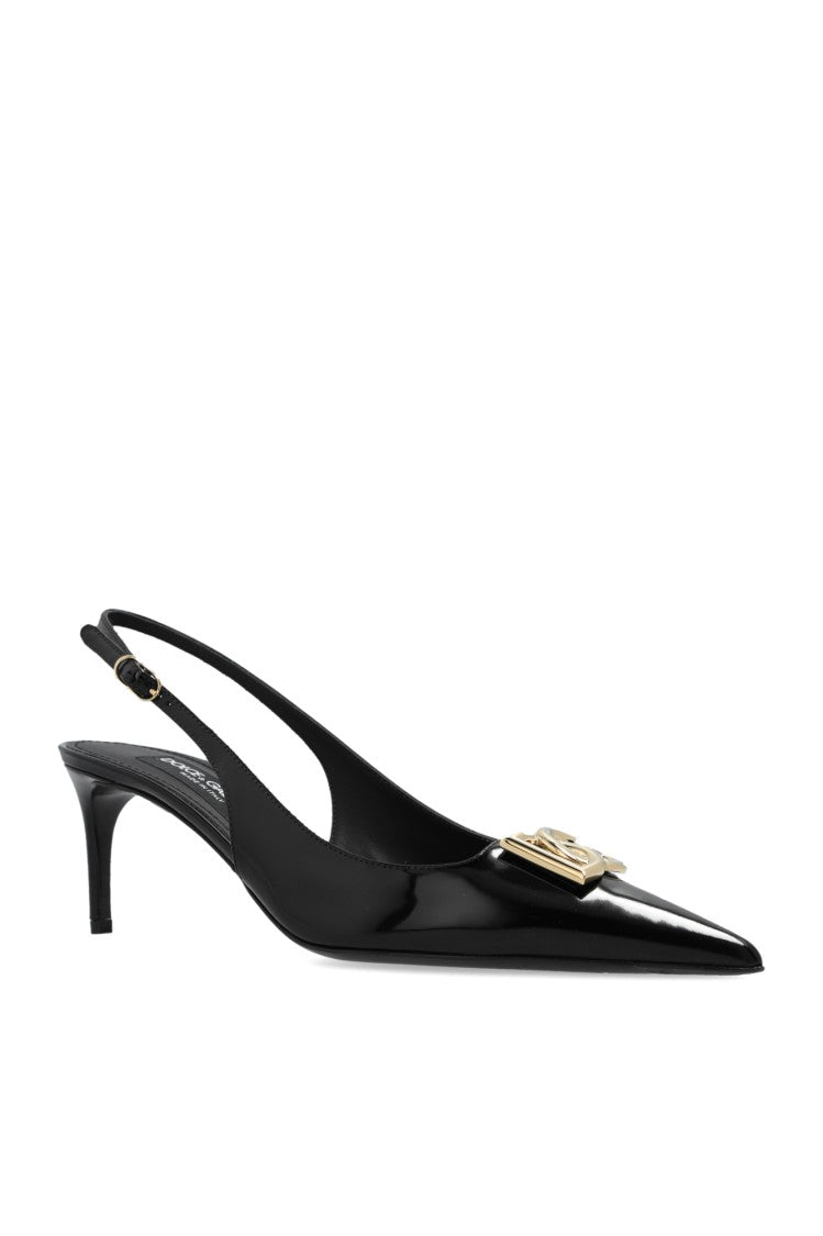Dolce & Gabbana Glossy Black High-Heeled Shoes