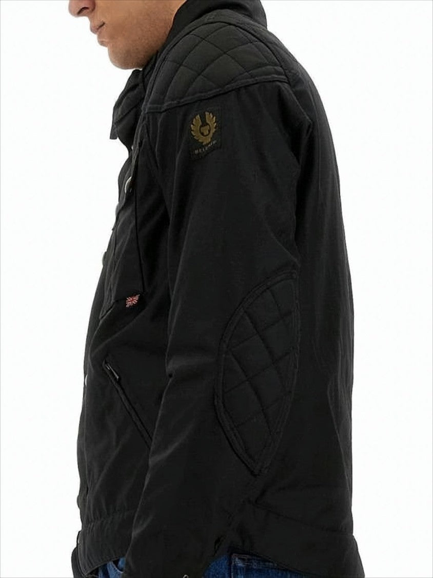 Belstaff Cropped Quilted Jacket With High Collar