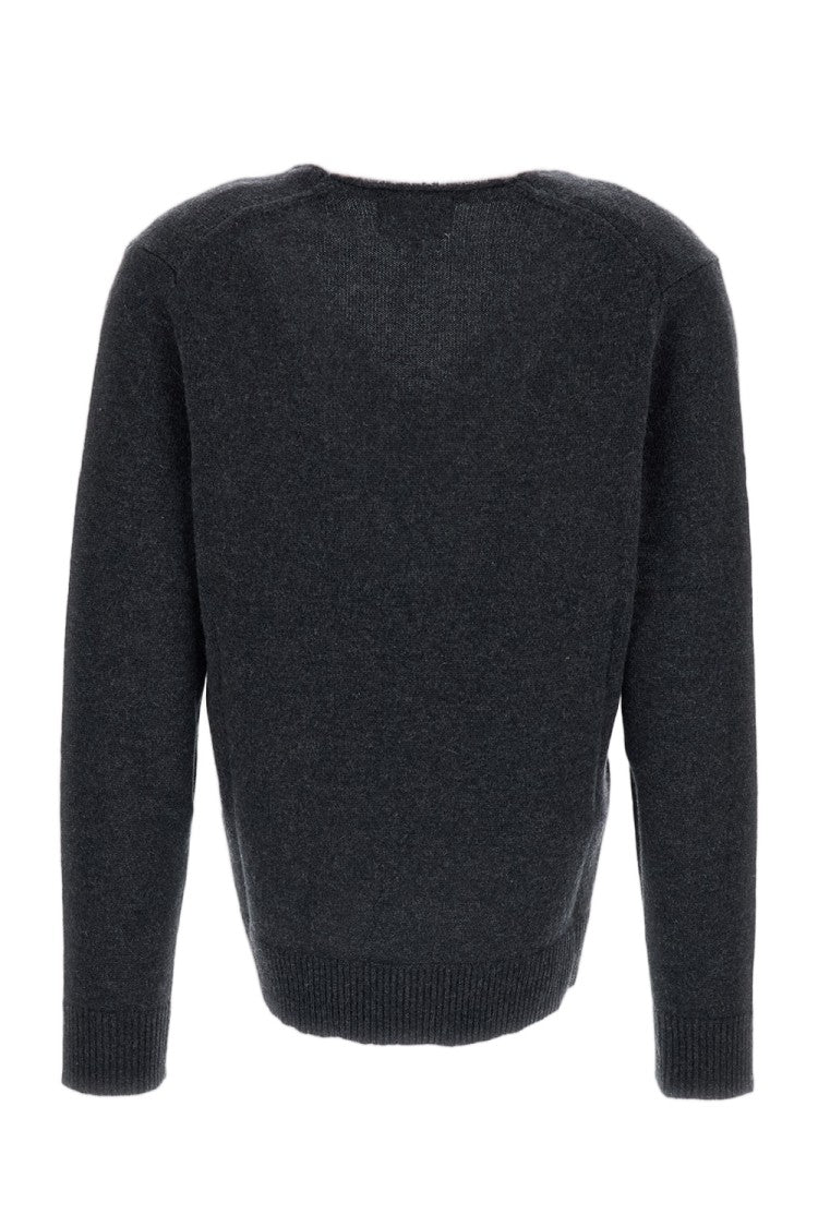Loulou De Saison Grey Leyla Cashmere Lace-Trim Sweater