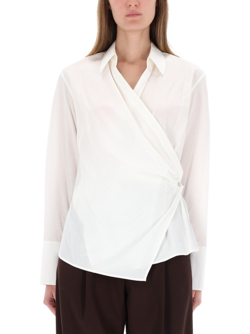 Helmut Lang Wrap Asymmetrical Long-Sleeved Shirt