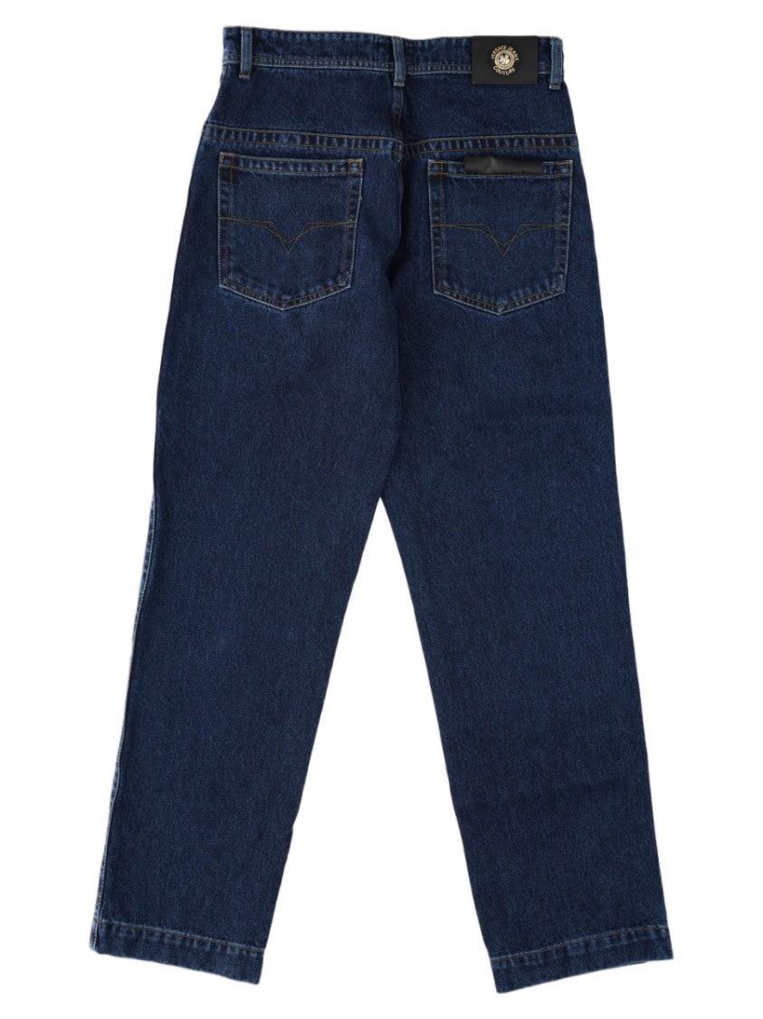 Versace Jeans Couture Indigo Straight-Leg Cotton Jeans