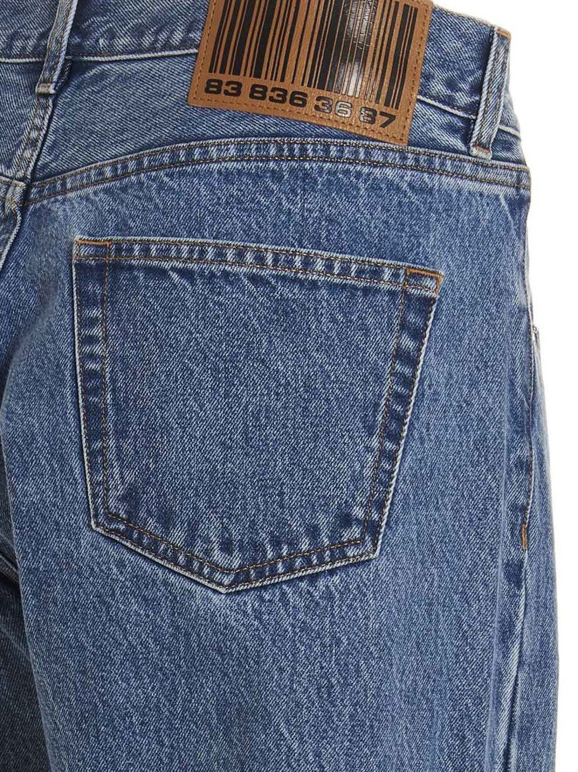 Vtmnts 5-Pocket Denim Jeans With Button Closure