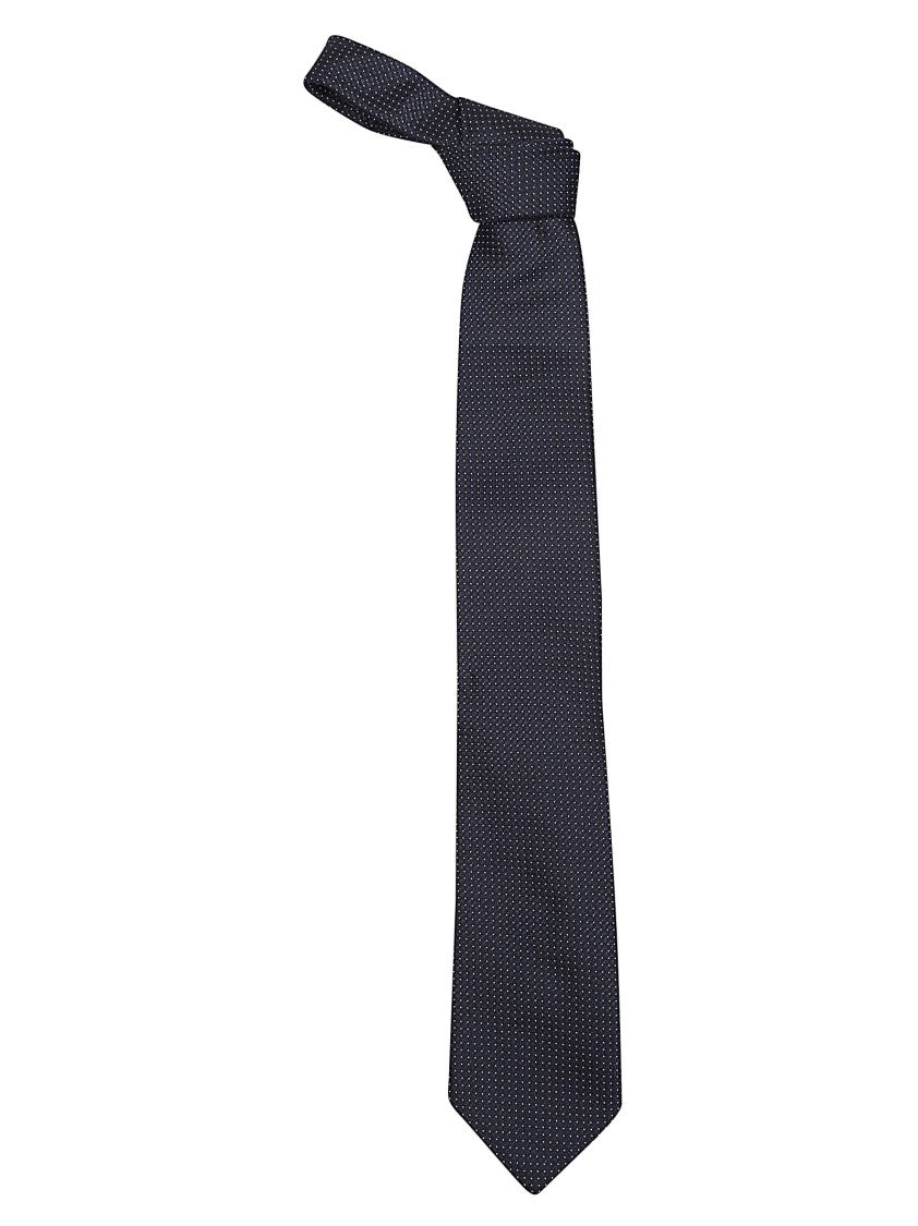 Zegna Dotted Pattern Mulberry Silk Tie