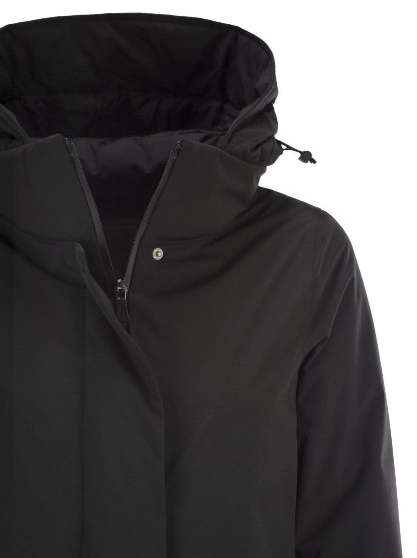 Herno A-Shaped Down Jacket With Hood, 2 Layers