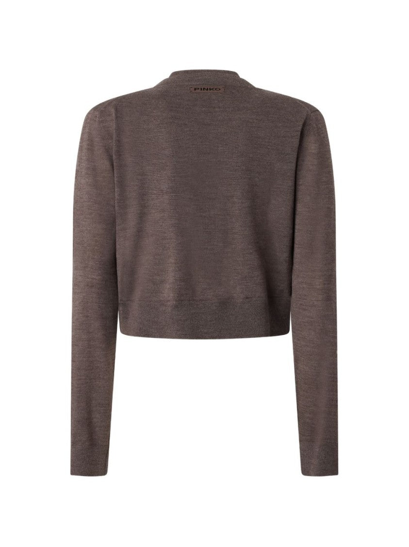 Pinko Cropped Asymmetrical Boxy Sweater