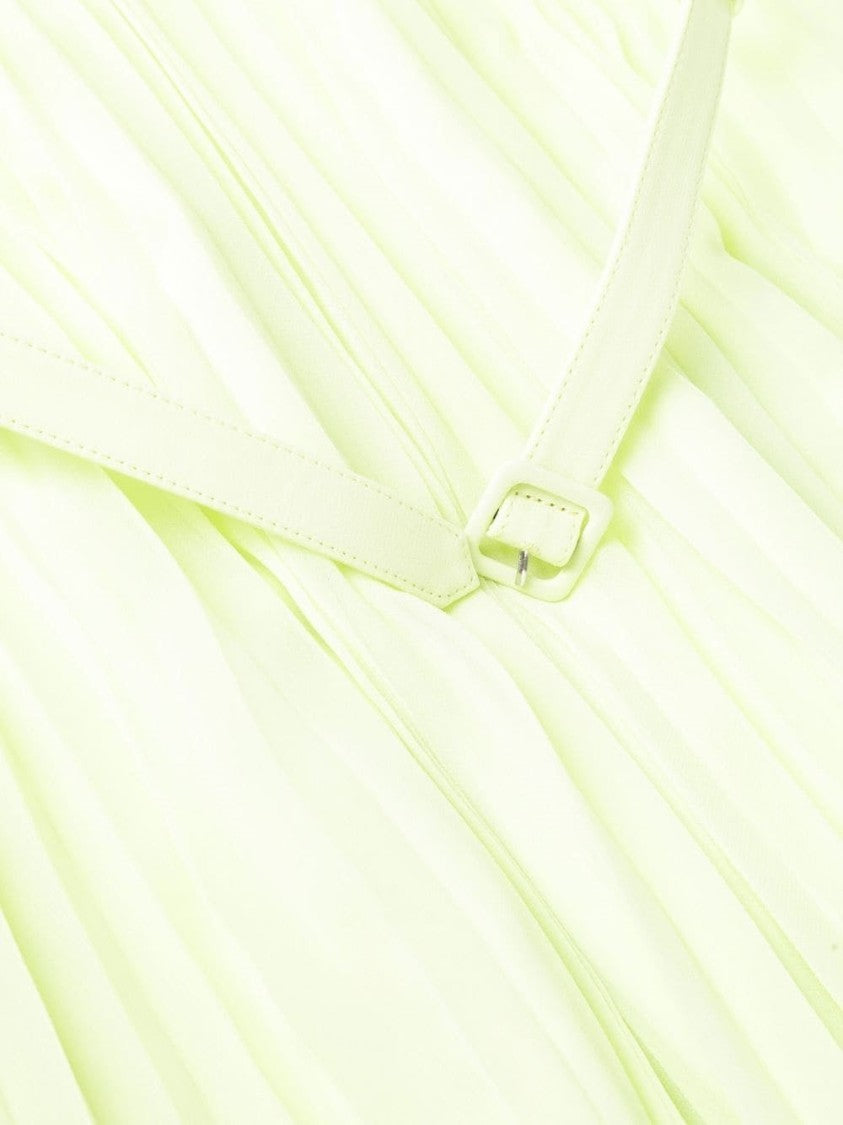 Self-Portrait Green Chiffon Midi Dress