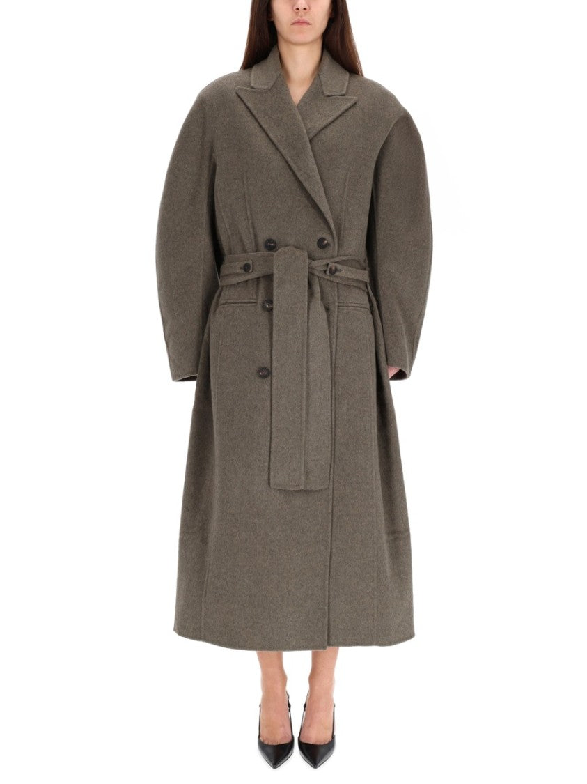 Jacquemus Grey Virgin Wool Trench Coat