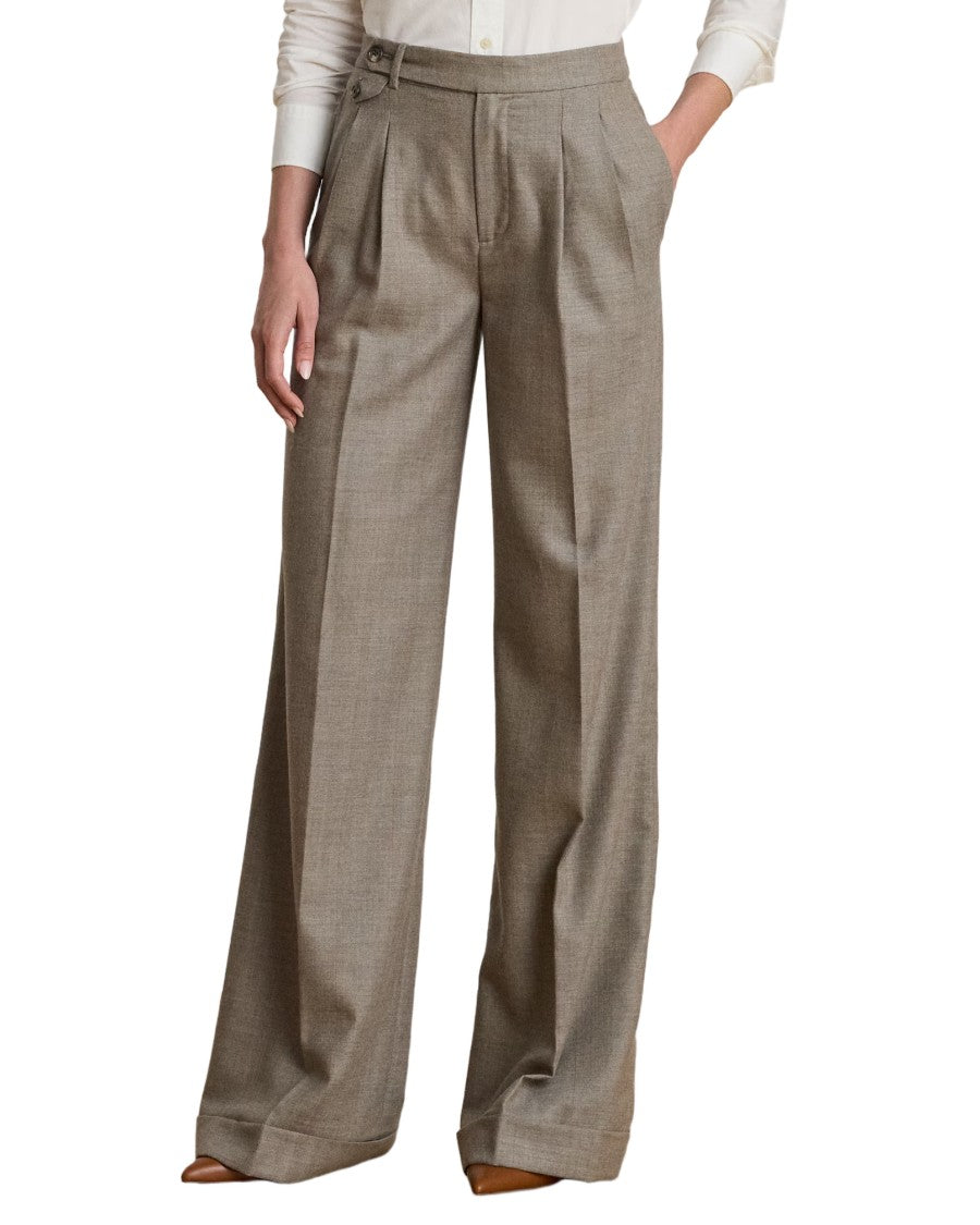 Lauren Ralph Lauren Full-Length Pleated Trousers With High Waist