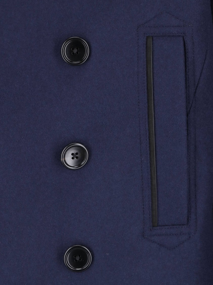 Tom Ford Double-Breasted Wool Coat With Classic Lapels And Structured Silhouette