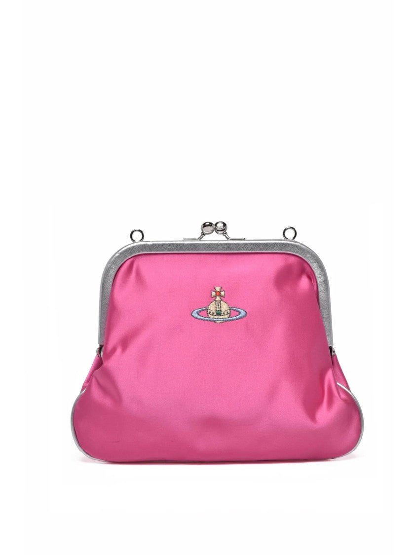 Vivienne Westwood Fuchsia Satin Frame Shoulder Bag