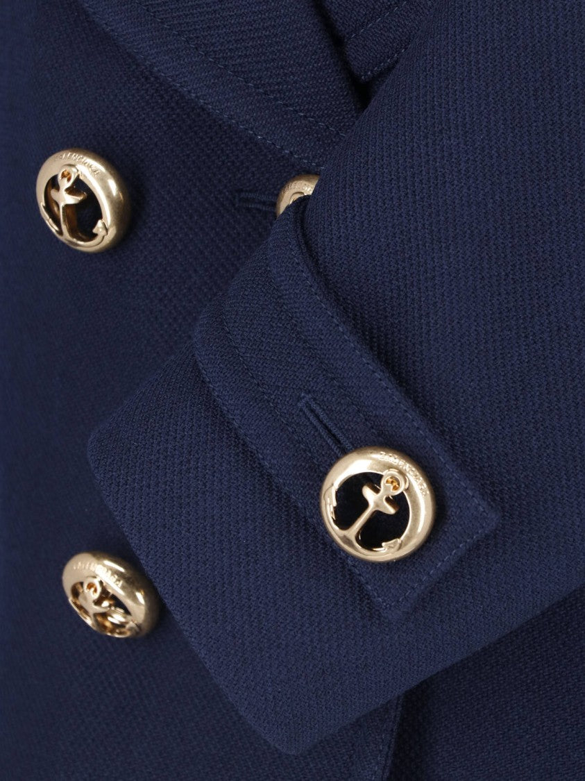 Balenciaga Cropped Double-Breasted Jacket With Gold Anchor Buttons