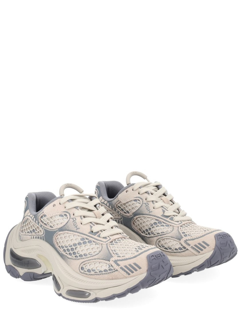 Ash Dragon Breathable Mesh Layered Calfskin Sneakers