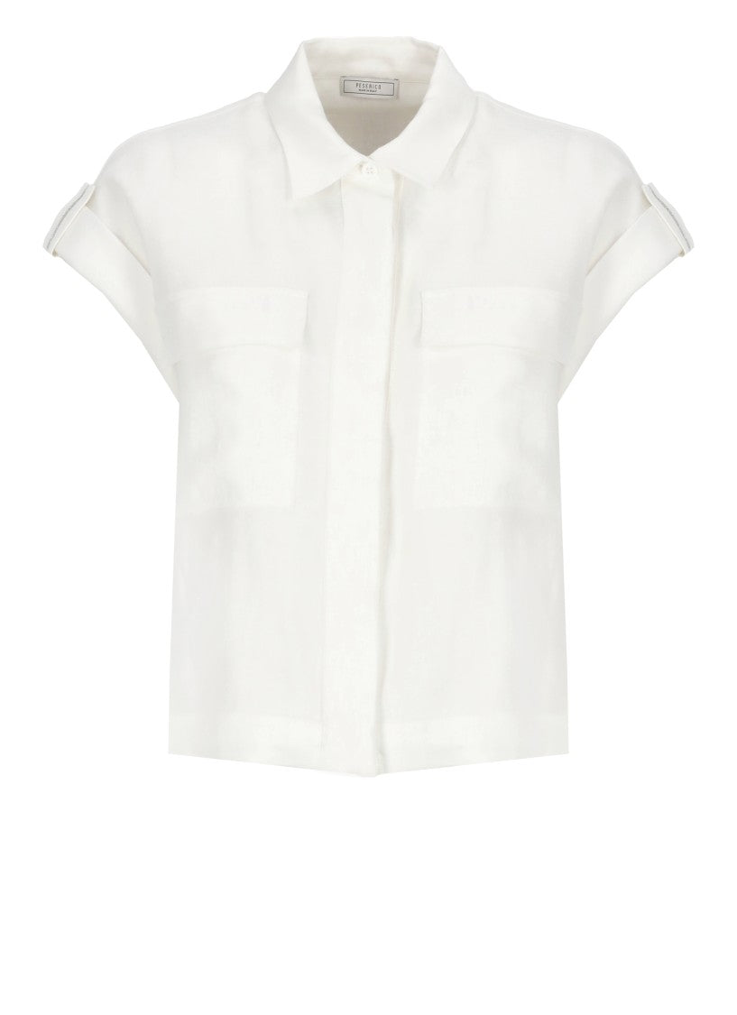 Peserico Ivory Linen Shirt