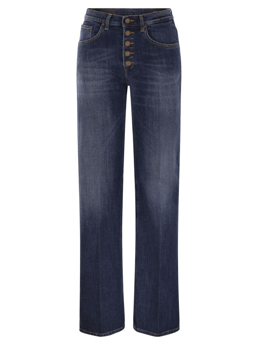 Dondup Jacklyn - Wide-Leg Stretch Denim Jeans