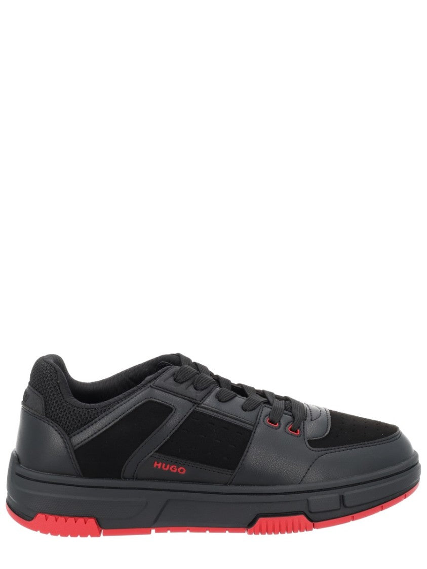 Hugo Yarrow Black Red Accents Sneakers
