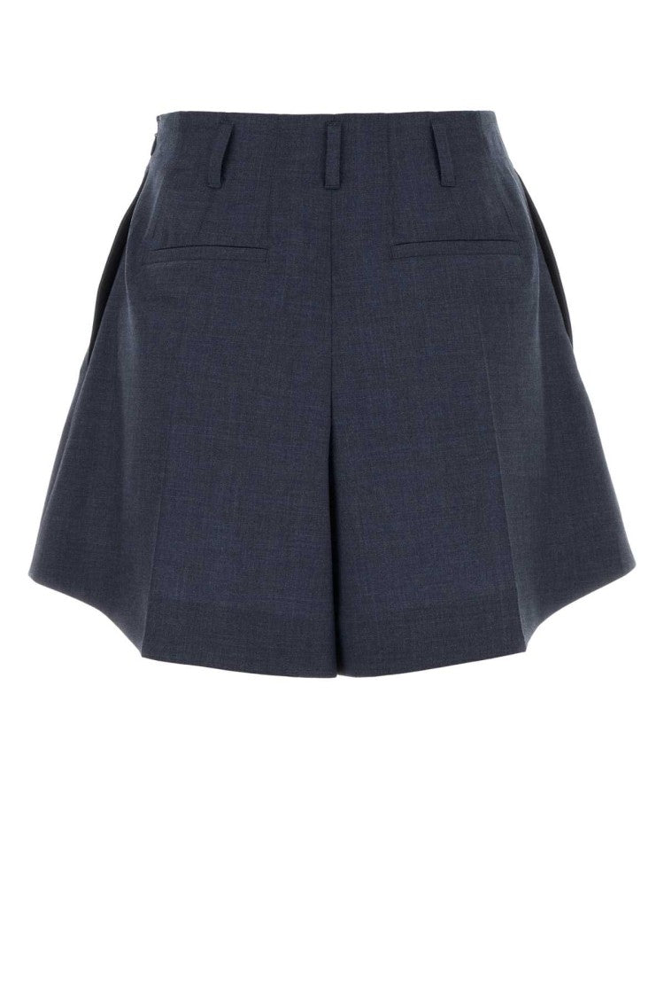Givenchy Navy Blue Wool Shorts
