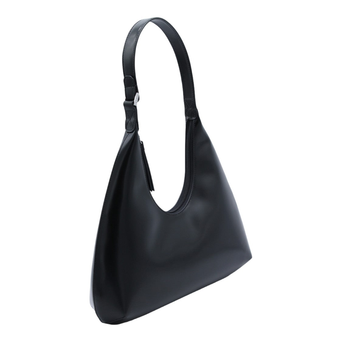 By Far Crescent-Shaped Black Handbag
