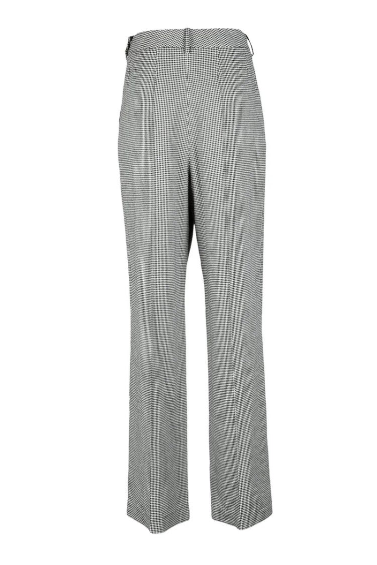 Alexandre Vauthier Viscose Wool Trousers - White/Black