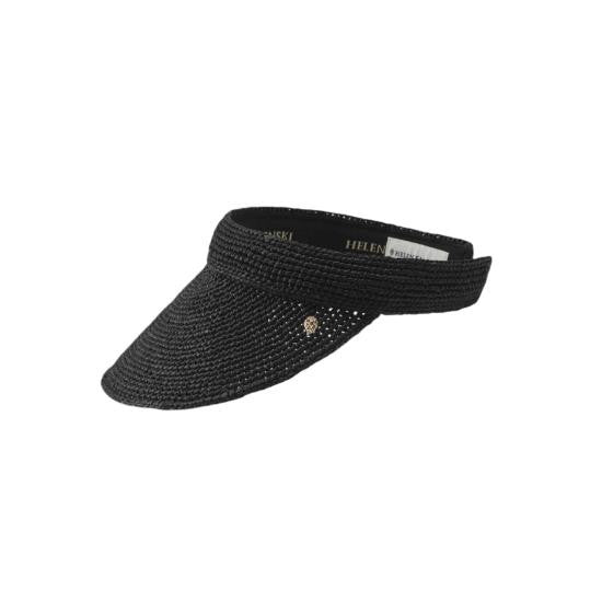Helen Kaminski Woven Raffia Sun Visor With Curved Brim