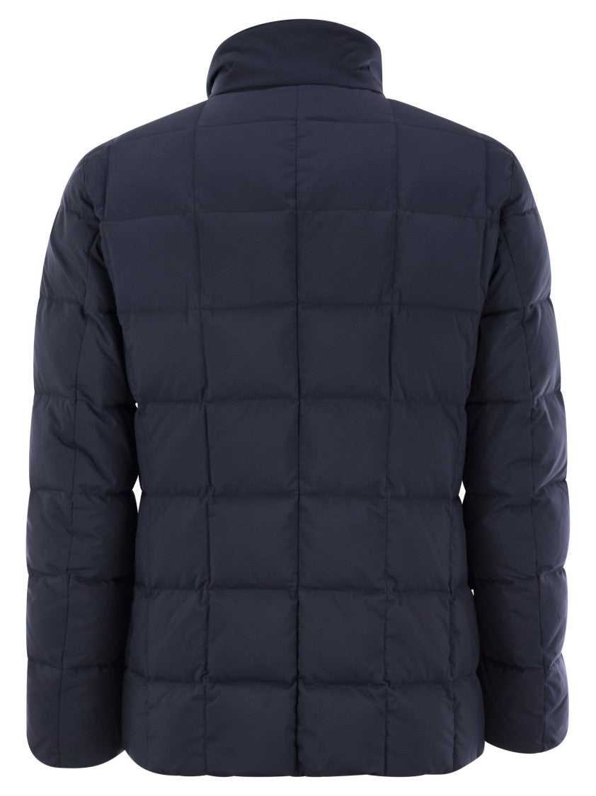 Fay Double-Front Quilted Jacket With Water-Repellent Finish