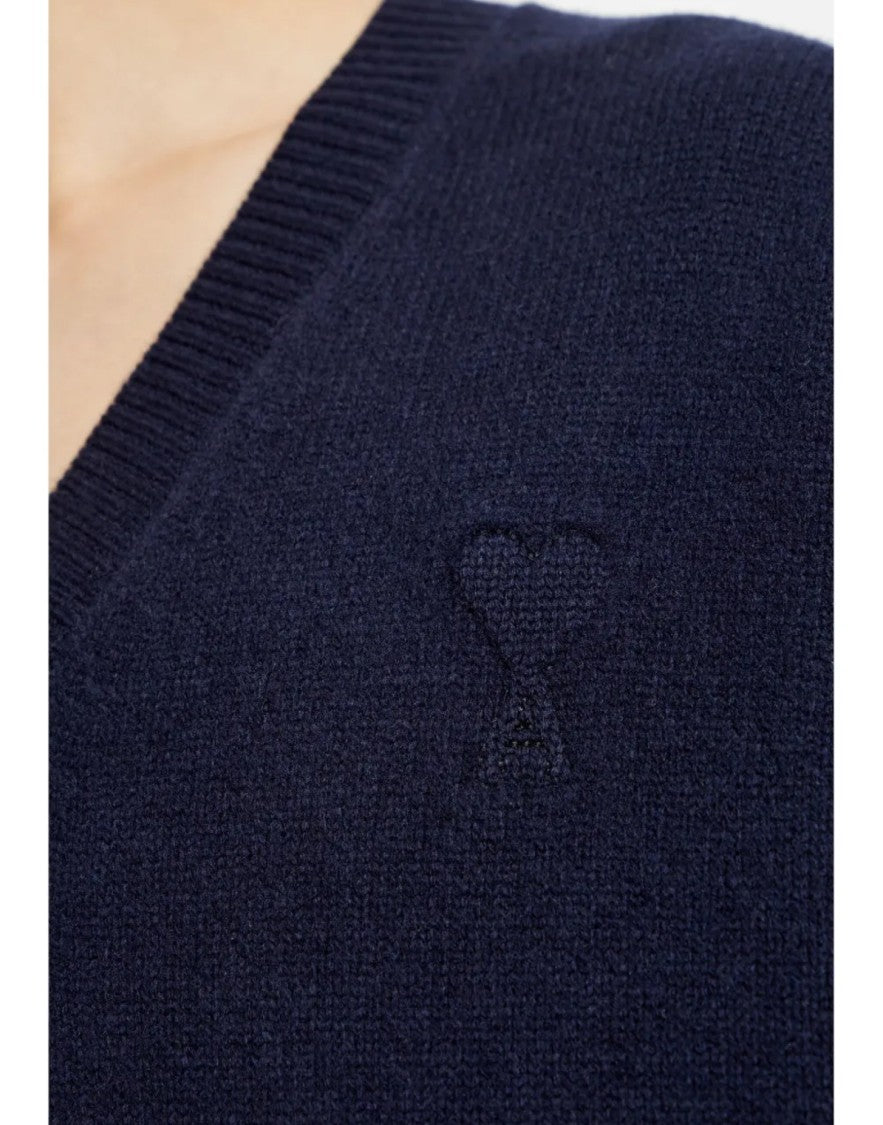 Ami De Coeur Logo Wool/Cashmere Sweater