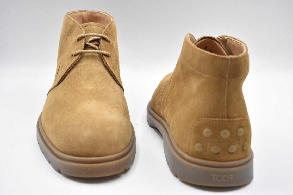 Tod's Laced Flat Shoes With Suede Finish And Sole