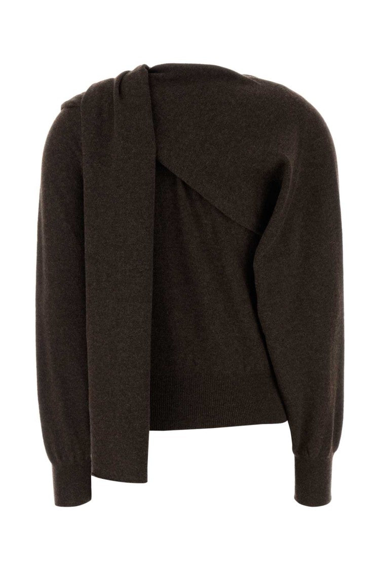 Salvatore Ferragamo Brown Cashmere Cardigan