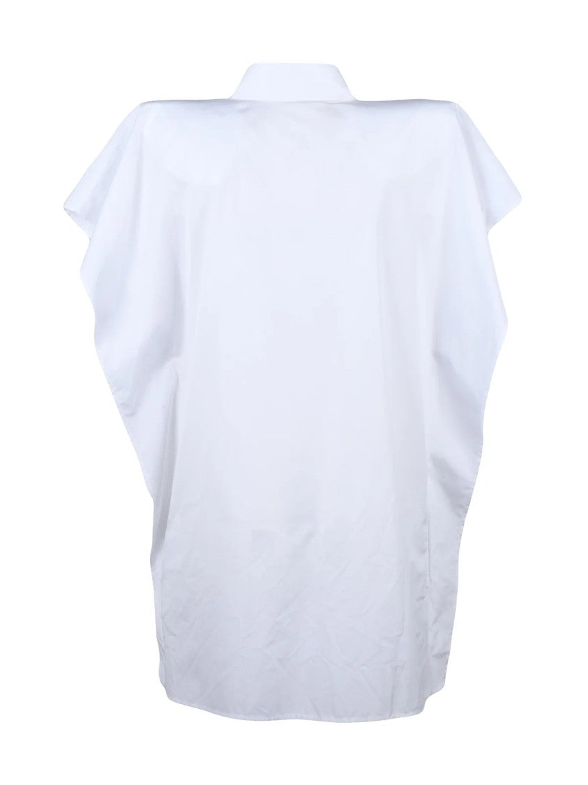 Stella Mccartney White Cap Sleeve Cotton Shirt Dress