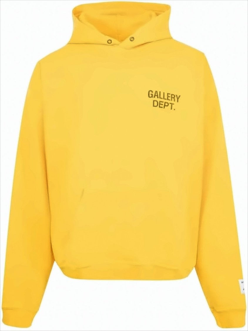 Gallery Dept. Cropped Hoodie With Distressed Gallery Dept. Print