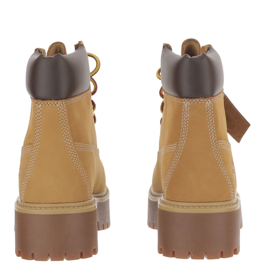Timberland Brown Chunky Leather Ankle Boots With Waterproof Design