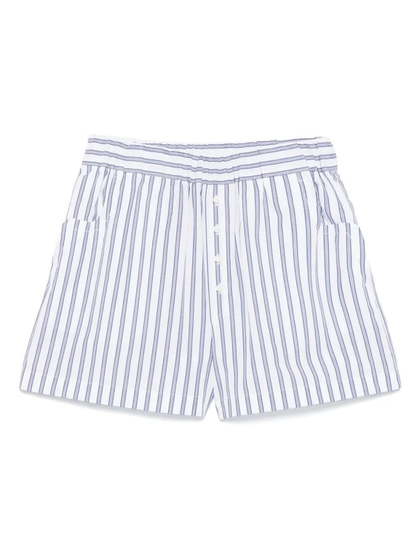 Cuantico Vertical Striped Cotton Shorts
