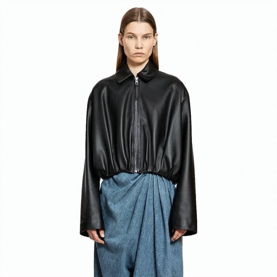 Loewe Lamb Leather Coat With Oversized Silhouette