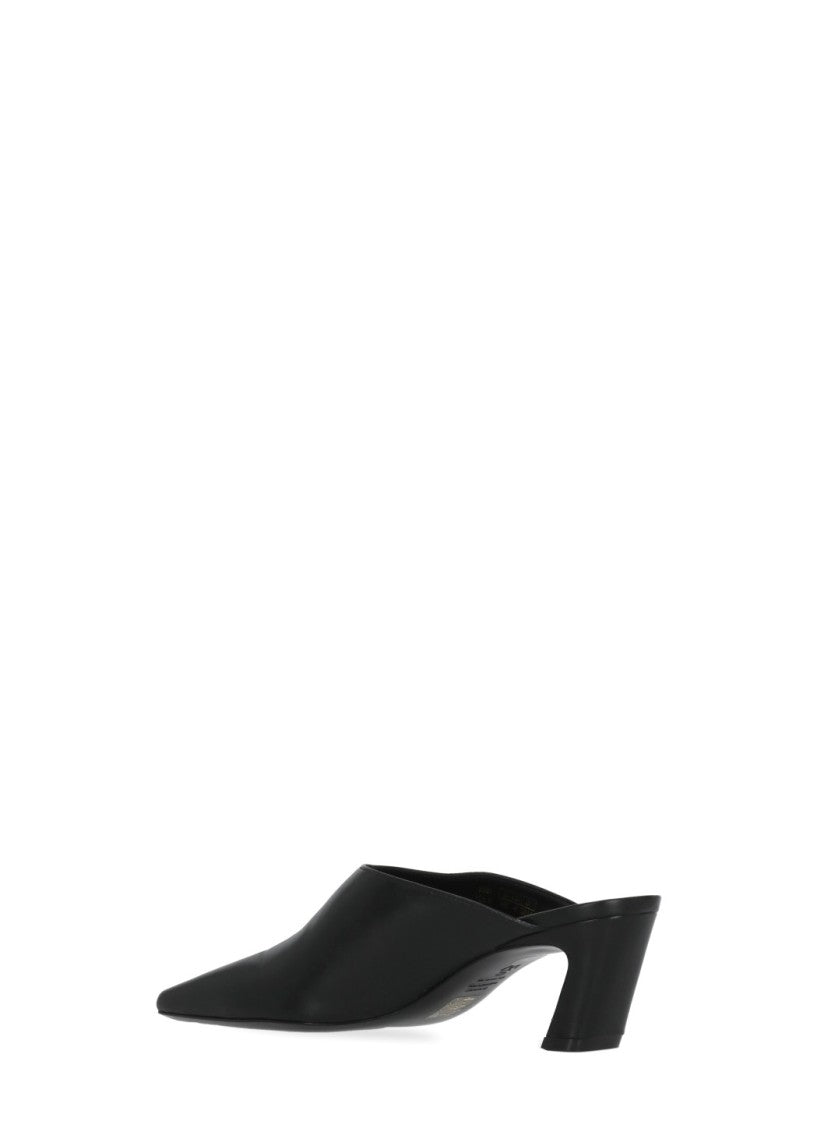 Stuart Weitzman Black Stassi 50 Leather Mules