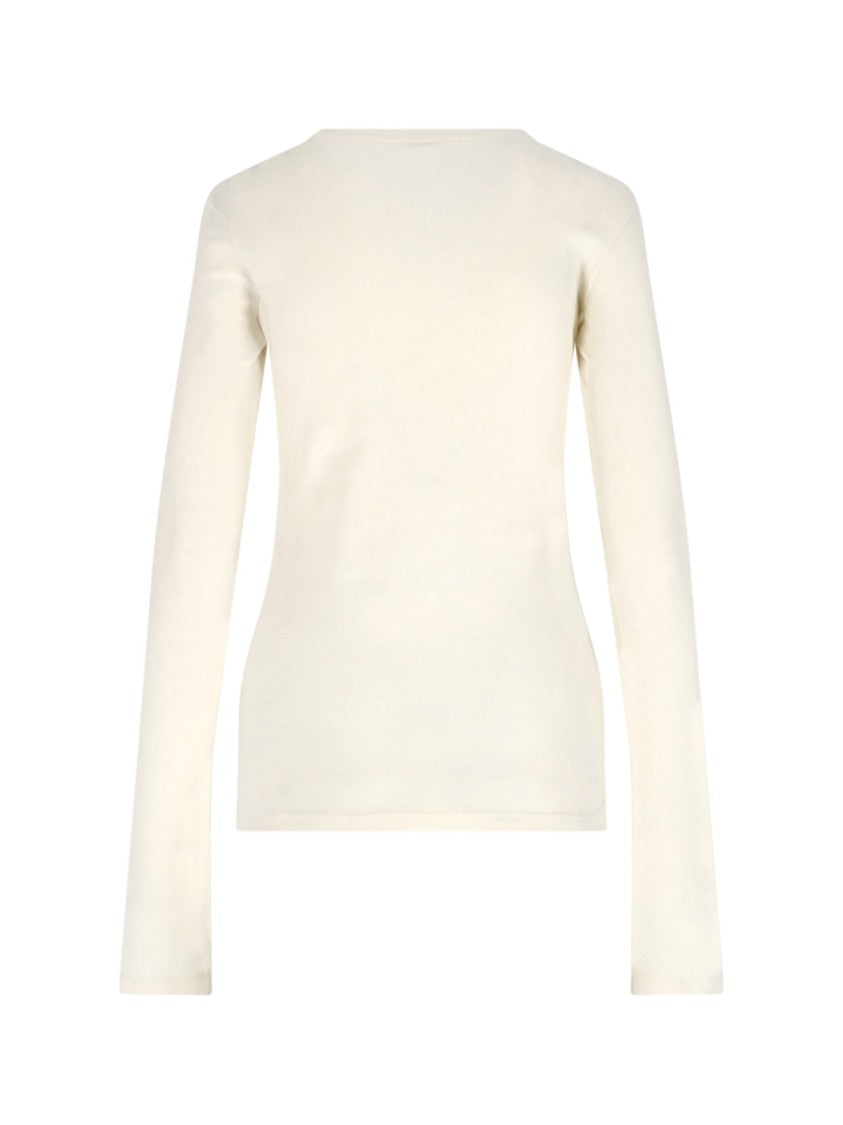 Jil Sander Cotton Top Set – Grey & Cream