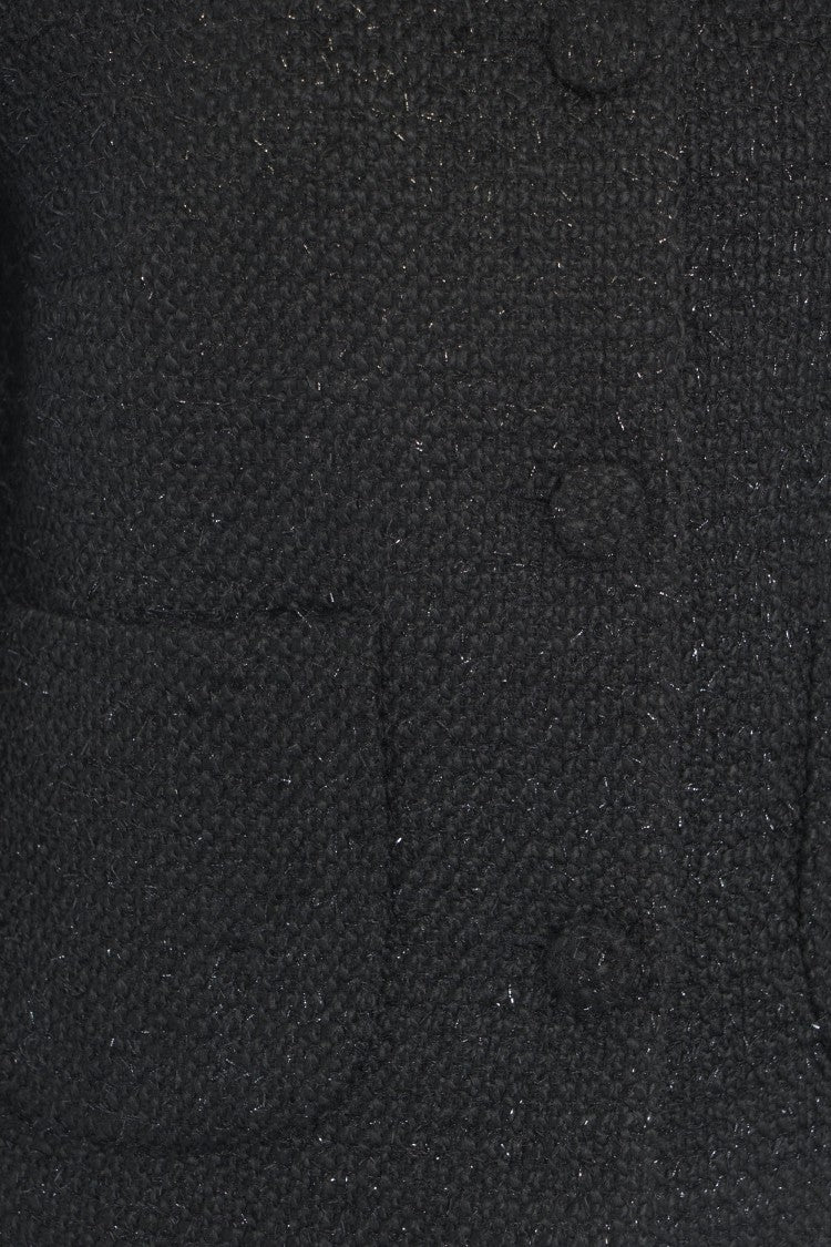 Gender Textured Woven Structured Jacket With Classic Collar