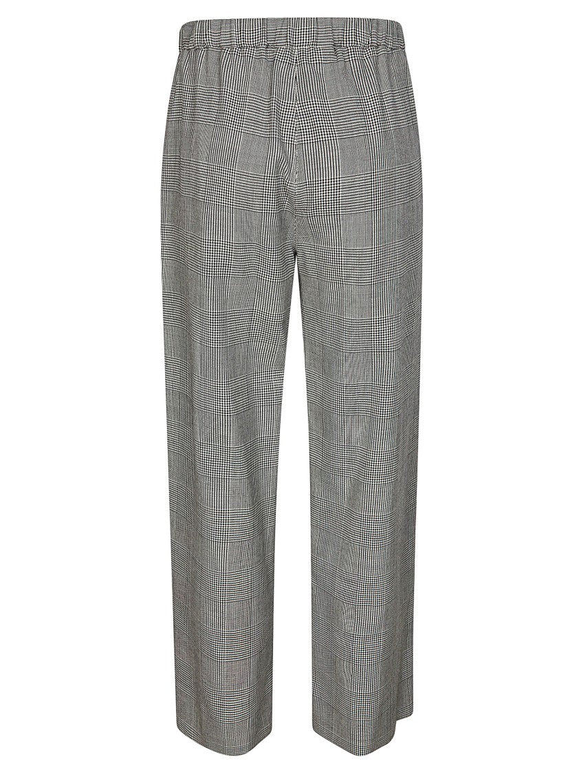 Max Mara Chiffon Drawstring Trousers Prince Of Wales